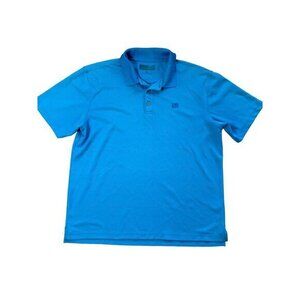 Loudmouth Mens Polo Shirt Size Large‎ Turquoise Blue Golf Athletic Wear Resort
